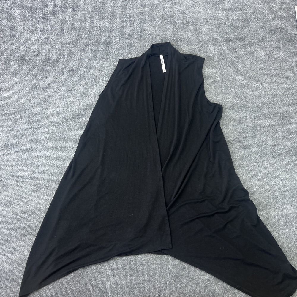 Azules Women's Sleeveless Duster Black Size M Medium‎ Made in USA